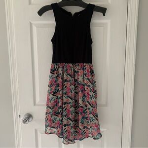 Floral Black and Pink Dress